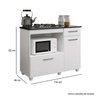 Kit Balcão Violeta Branco com Cooktop Preto 4 Bocas Bivolt Chamalux - 3