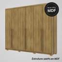 Ver imagem 5 de Guarda Roupa Casal 6 Portas 3 Gavetas Dubai Majestic - Nature