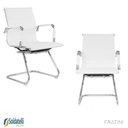 Ver imagem 5 de Kit 2 Cadeiras Office Manhattan Base Fixa Pu Várias Cores Braços Fixos - Fratini