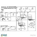 Ver mais imagens de Kit 2 Cadeiras Office Manhattan Base Fixa Pu Várias Cores Braços Fixos - Fratini