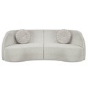 Ver imagem 5 de Sofá Decorativo 3 Lugares 240cm com Almofadas e Poltrona Zion M22 Boucle Branco - Mpozenato