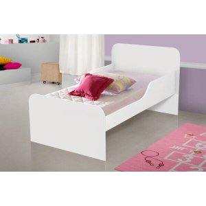 Cama Infantil Mini Cor Branca com Colchão