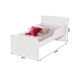 Cama Infantil Mini Cor Branca com Colchão - 3