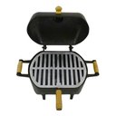 Ver imagem 4 de Mini Churrasqueira A Bafo Alumínio Fundido Craqueada Dourada