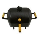 Ver imagem 2 de Mini Churrasqueira A Bafo Alumínio Fundido Craqueada Dourada