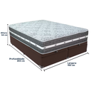Ver imagem 3 de Cama Box Baú Marrom e Colchão Black Graphite Molas Ensacadas King 193x203x27 Anjos