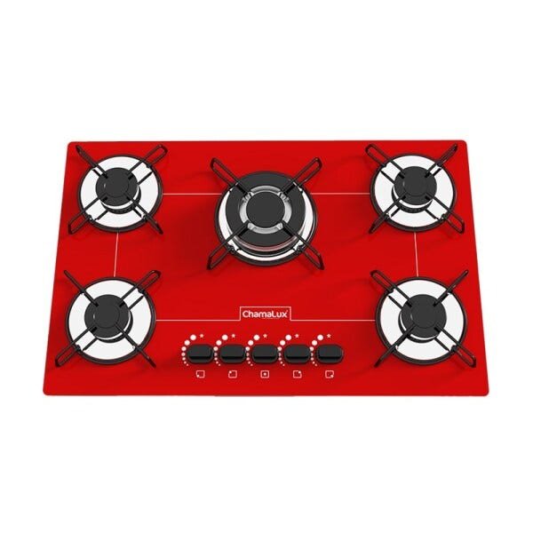 Kit Balcão Salvia Branco Com Cooktop Vermelho 5 Bocas e Forno Elétrico 48L - 4