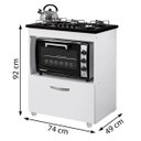 Ver imagem 5 de Kit Balcão Salvia Branco com Cooktop Vermelho 5 Bocas e Forno Elétrico 60L