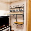 Ver imagem 3 de Prateleira de Cozinha Rustica com Porta Papel Toalha Modelo Galinha D'angola
