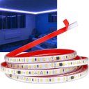 Ver imagem 1 de Fita Led Dupla Face Smd 3 Metros Azul Iluminaçao Decoraçao Perfil Gesso Sanca Sala Quarto Teto Rebai