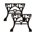 Ver imagem 1 de Par Pé de Mesa Base Francesa em Ferro Fundido 38x35cm