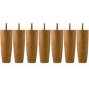 Ver imagem 1 de Kit 7 Pés para Móveis Cama Casal Pé para Cama Box em Madeira