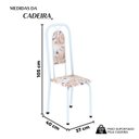 Ver imagem 3 de Cadeiras para Sala de Jantar 6 Unidades Lara Branco/Botanic Bege