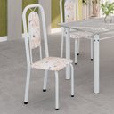 Ver imagem 2 de Cadeiras para Sala de Jantar 6 Unidades Lara Branco/Botanic Bege
