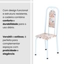 Ver imagem 5 de Cadeiras para Sala de Jantar 6 Unidades Lara Branco/Botanic Bege