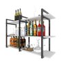 Aparador Prateleira Industrial Sala Barzinho Branco Bar Adega Moderno Suspenso Madeira Buffet - 3