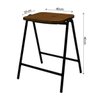 Banco Stak Decorativo Baixo Preto - Overseas - 4