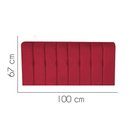 Ver imagem 2 de Painel Estofada Kiara 100cm Solteiro Box Quarto Corino Vermelho - Gat Magazine