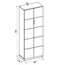 Ver imagem 5 de Armário Alto Escritório 2 Portas Cubic Cinza - Caemmun