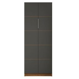 Armário Alto Escritório 2 Portas Cubic Cinza - Caemmun - 1