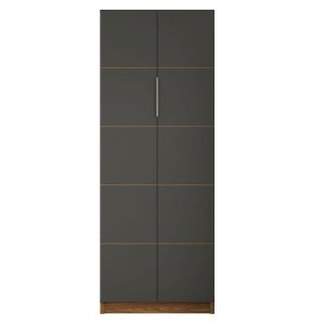Armário Alto Escritório 2 Portas Cubic Cinza - Caemmun