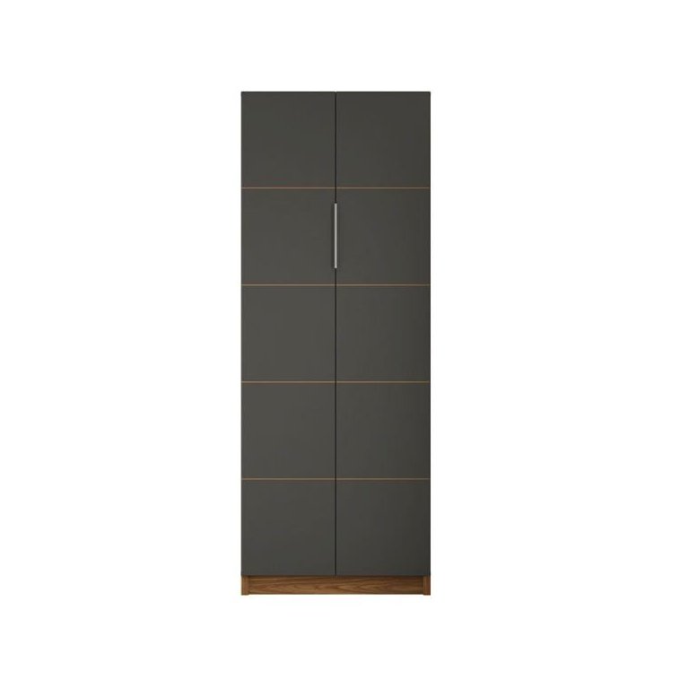 Armário Alto Escritório 2 Portas Cubic Cinza - Caemmun
