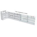 Ver imagem 4 de SUPER BALCÃO CAIXA VITRINE EM L COM FUNDO E VIDRO M503.B MUNDI MOVEIS
