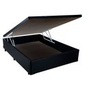 Ver imagem 6 de Cama Base Box Baú Casal Reforçado Sintético Preto + Colchão Casal Reforçado D33 20x138x188