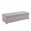 Ver imagem 1 de Puff Baú 160cm Hermione Courino Cinza - Sallar Home