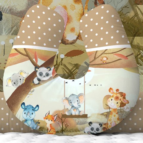 Almofada de Amamentação Travesseiro Safari Animais Bosque - Am350