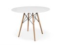 Ver imagem 3 de Conjunto de Mesa de Jantar Eames Eiffel Redonda 110cm Tampo de Madeira com 5 Cadeiras - Branco