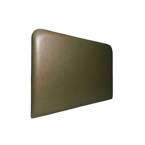 Cabeceira Estofada Queen Orgânica Não É Segredo Esmeralda Marrom Escuro 160x120