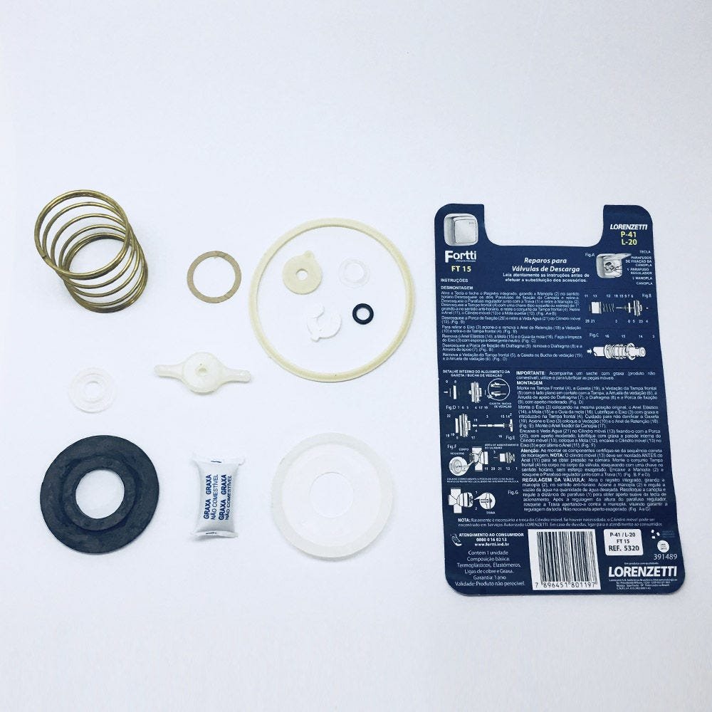 Reparo Para Valvula de Descarga Lorenzetti P41 L20 FT15 ORIGINAL - 4