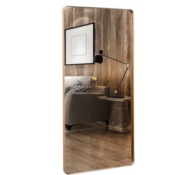 ESPELHO LUXO RETANGULAR RETRÔ CORPO INTEIRO 150X60CM BANHEIRO SALA QUARTO HALL MOLDURA BRONZE - 2