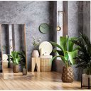 Ver imagem 3 de ESPELHO LUXO RETANGULAR RETRÔ CORPO INTEIRO 150X60CM BANHEIRO SALA QUARTO HALL MOLDURA BRONZE