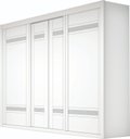 Ver imagem 2 de Guarda Roupa Casal Petrarca com Espelho Interno 4 Pts Branco - Bettio
