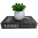 Ver imagem 1 de Livro Decorativo 'marmore Requinte' e Vaso Branco Cerâmico