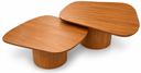 Ver imagem 3 de Mesa de Centro Orgânica Siena Duo - 90x80 e 100x80 Freijó