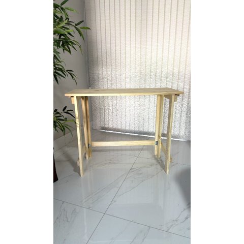 Mesa Dobrável de Madeira Pinus Multiuso Portátil Churrasco Festa Estudo Trabalho