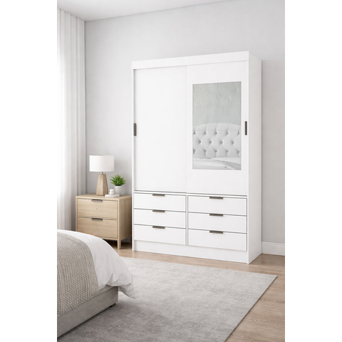 Guarda Roupa 6 Gavetas 1 Espelho Sunset-grand Line