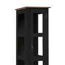 Ver imagem 2 de Cristaleira 1 Porta e Laterais em Vidro 2 Prateleiras 60111 Linz Móveis - Preto/Imbuia Glazer