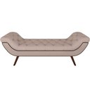 Ver imagem 4 de Puff Recamier Decorativo com Tachas 195 cm Santorini P05 Linho Bege Escuro - Lyam Decor