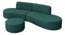 Ver imagem 5 de Sofá e Puff Orgânico Virginia 300cm Sala Suede:Verde