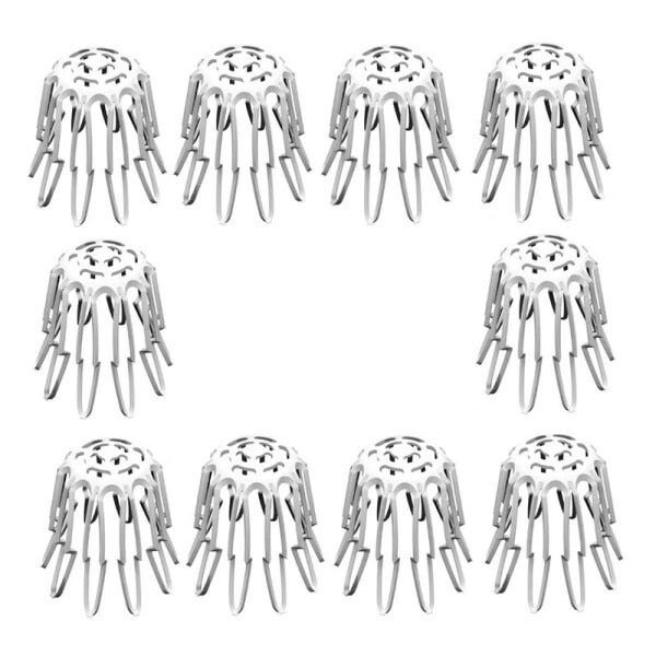 10 Ralos Grelhas Hemisféricas Brancas Flexíveis Abacaxi 88 mm Aquapluv Tigre - 1