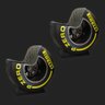 Kit 2 Poltronas Decorativas Pneu Wheel Seat P Zero Preto/Amarelo - Gran Belo Whell Seat - 1