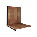 Ver imagem 2 de Mesa Para Bar E Restaurante De Parede Industrial 2 Bancos Ipanema Assento Madeira Premium