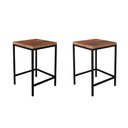 Ver imagem 3 de Mesa Para Bar E Restaurante De Parede Industrial 2 Bancos Ipanema Assento Madeira Premium