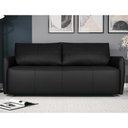 Ver imagem 6 de Sofá Decorativo Sala de Estar Lily 2 Lugares 180cm Couro Preto - Gran Belo
