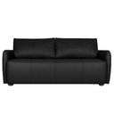 Ver imagem 1 de Sofá Decorativo Sala de Estar Lily 2 Lugares 180cm Couro Preto - Gran Belo