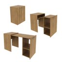 Ver imagem 5 de Mesa Bancada Articulável 01 Prateleira Me4170 Tecno Mobili - Amêndoa